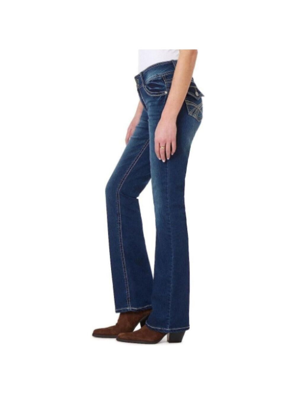 **WallFlower** Luscious Curvy Bootcut Mi-Rise Stretch Juniors Jeans Heidi 17